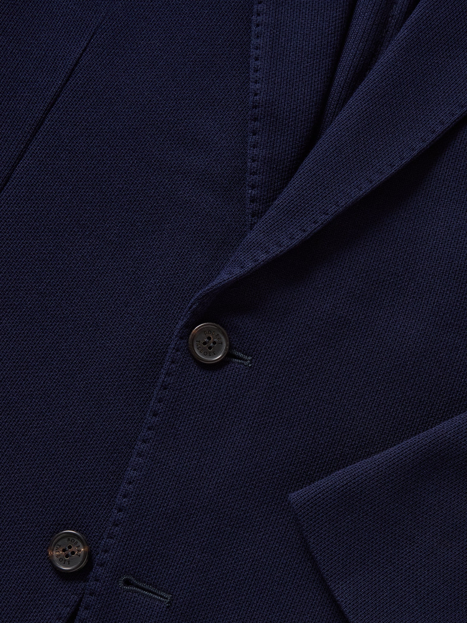 Robert Talbott Wright Knit Blazer giacca cotone navy 46