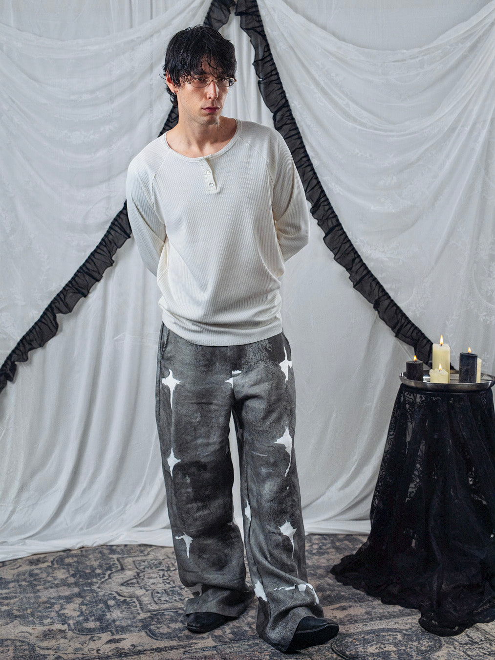 Tiat Occulta bellezza Rough Palace pant lino stampa