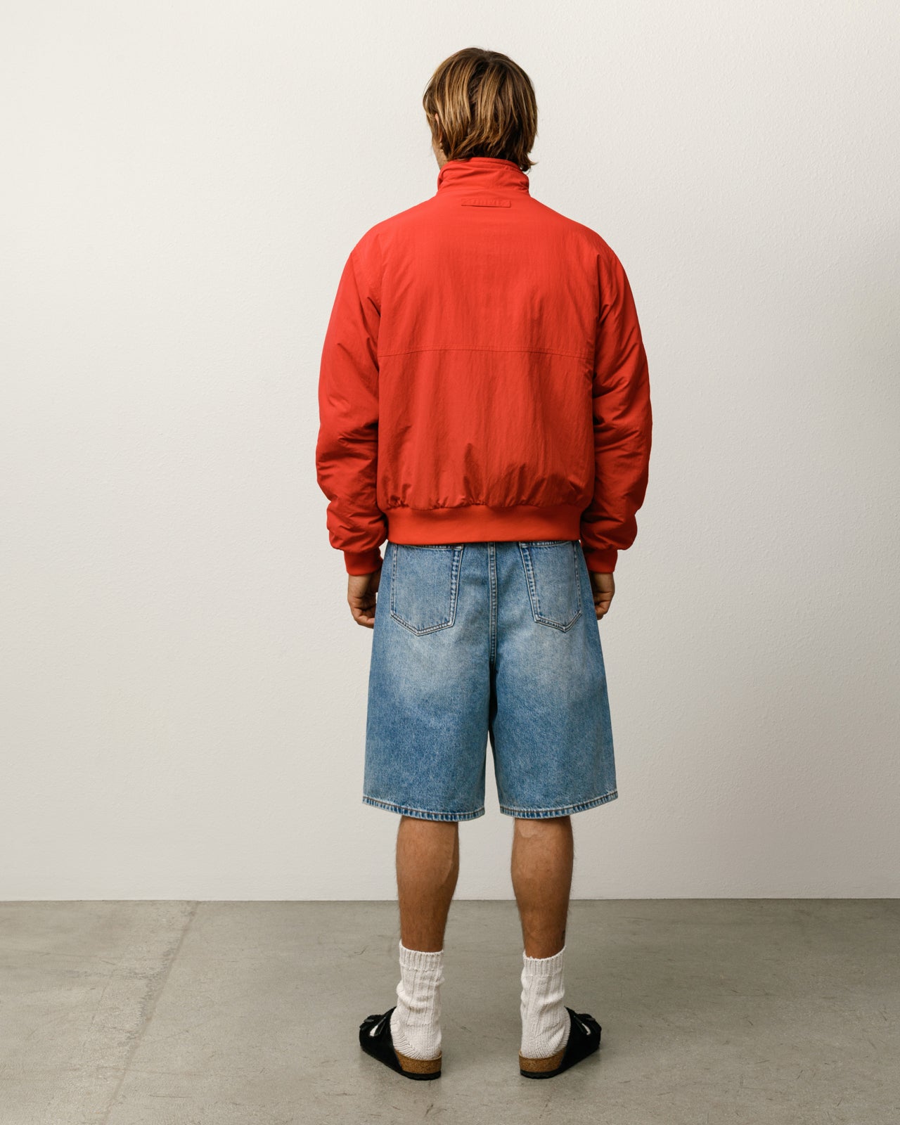 Stussy Polar Fleece Lined Jacket giacca nylon Red rossa