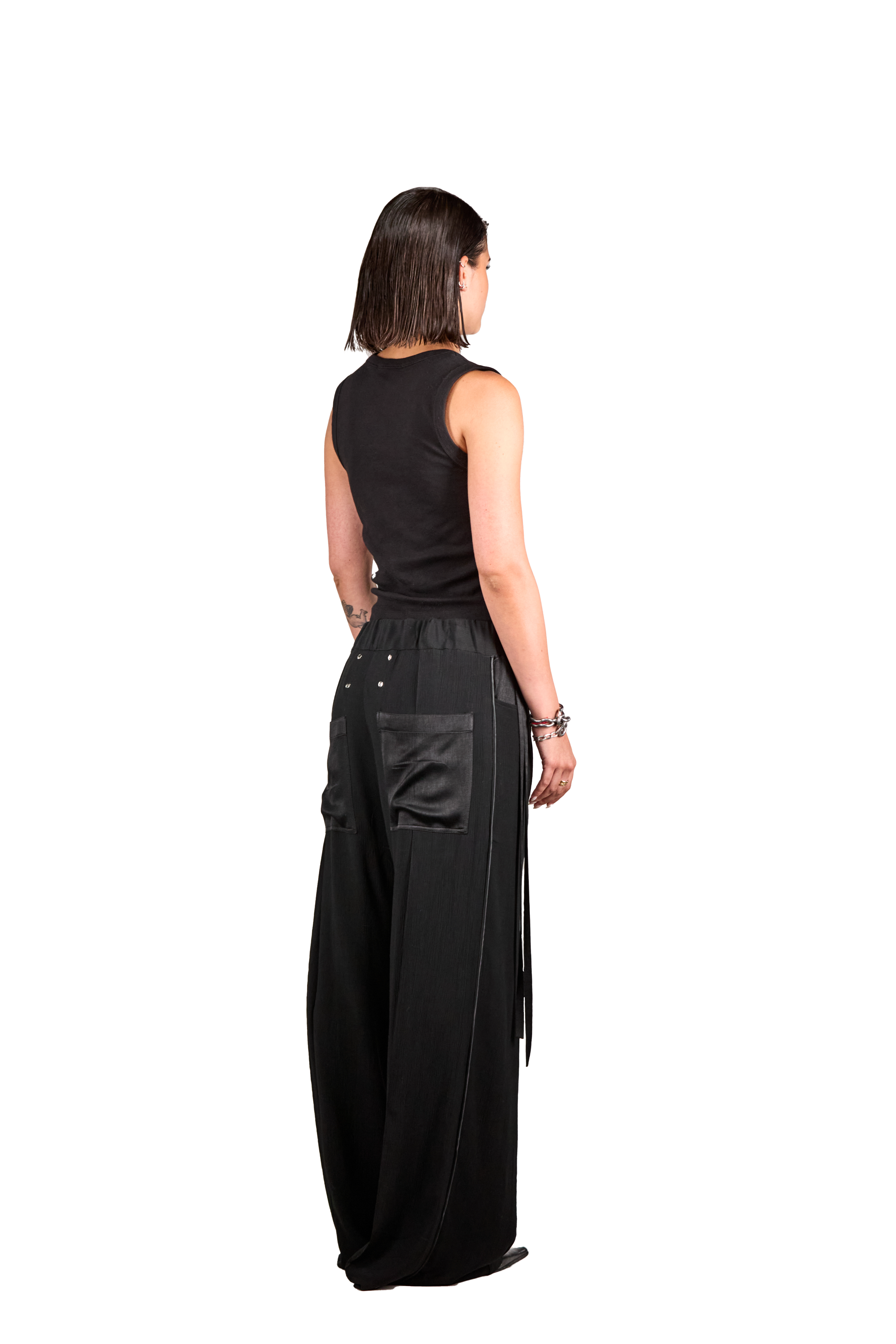 Tiat Occulta bellezza Japonisme pantalone nero pieghe