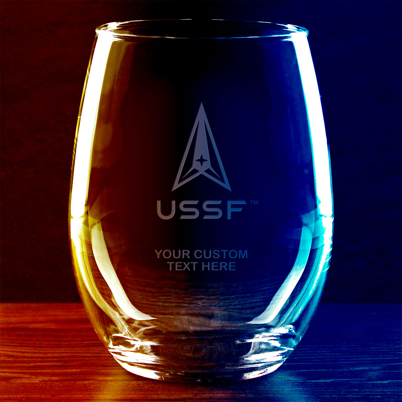7.62 Design Space Force bicchiere vino senza stelo 21oz logo