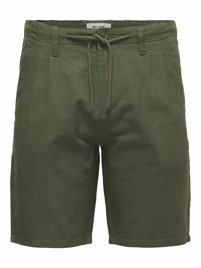 ONLY & SONS pantaloncini uomo cotone lino M estivi