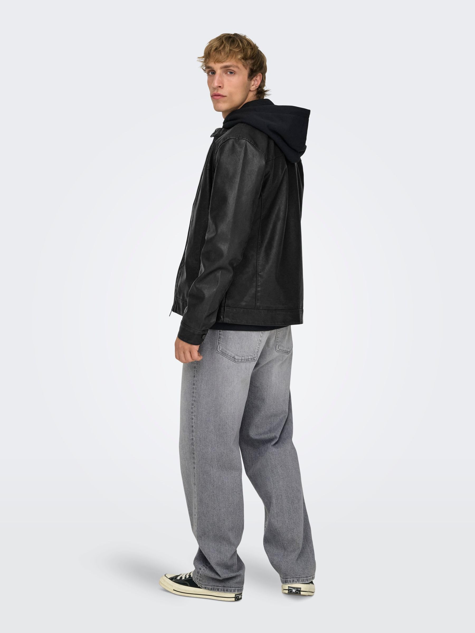 ONLY & SONS Onsmike Giacca Uomo Nero 100% Poliestere Taglia M
