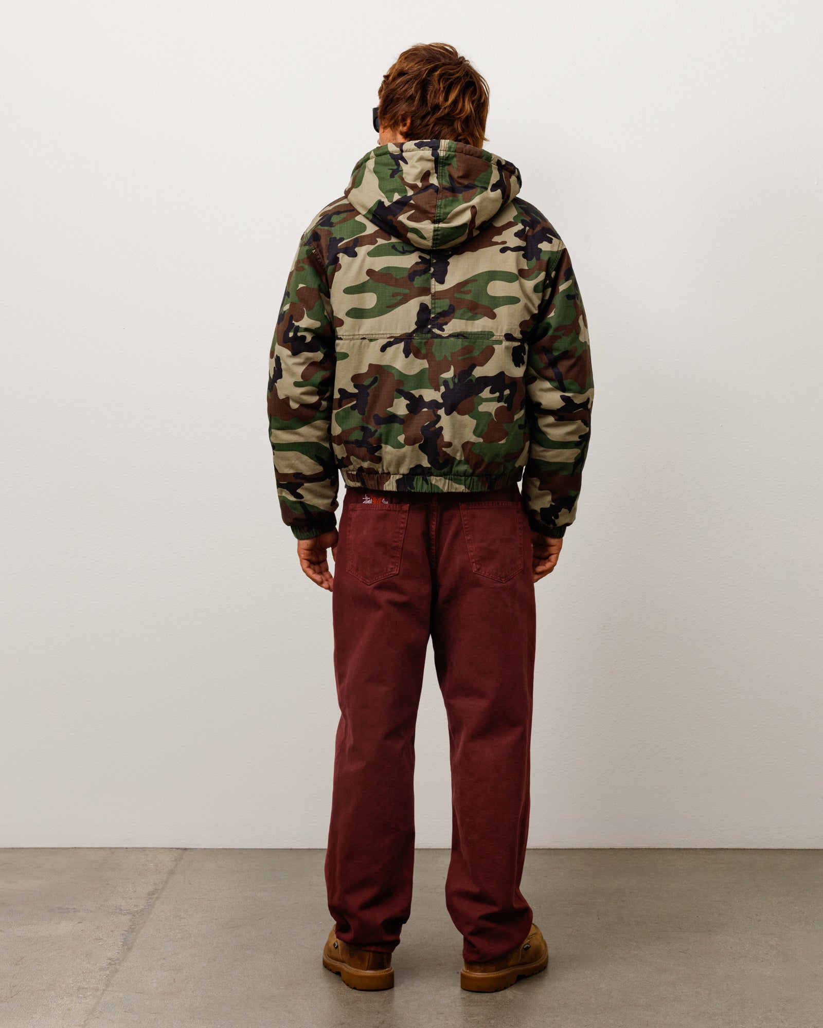 Stussy Ripstop Work Jacket giacca woodland camo cotone