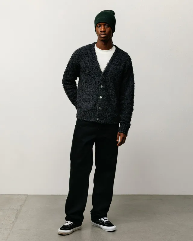 Stussy Textured Cardigan cardigan lana nero