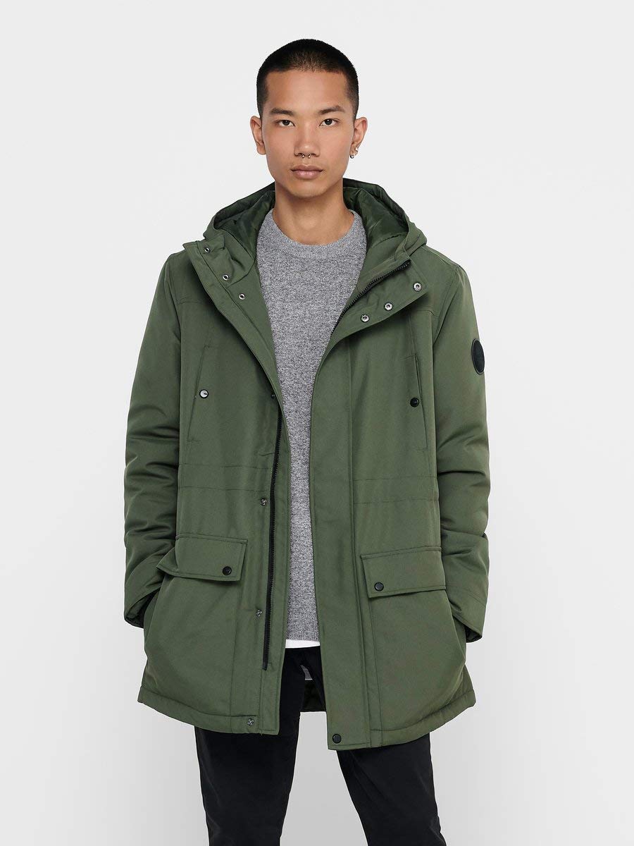 Only & Sons Onspeter Parka Giacca Uomo Tecnica Cappuccio