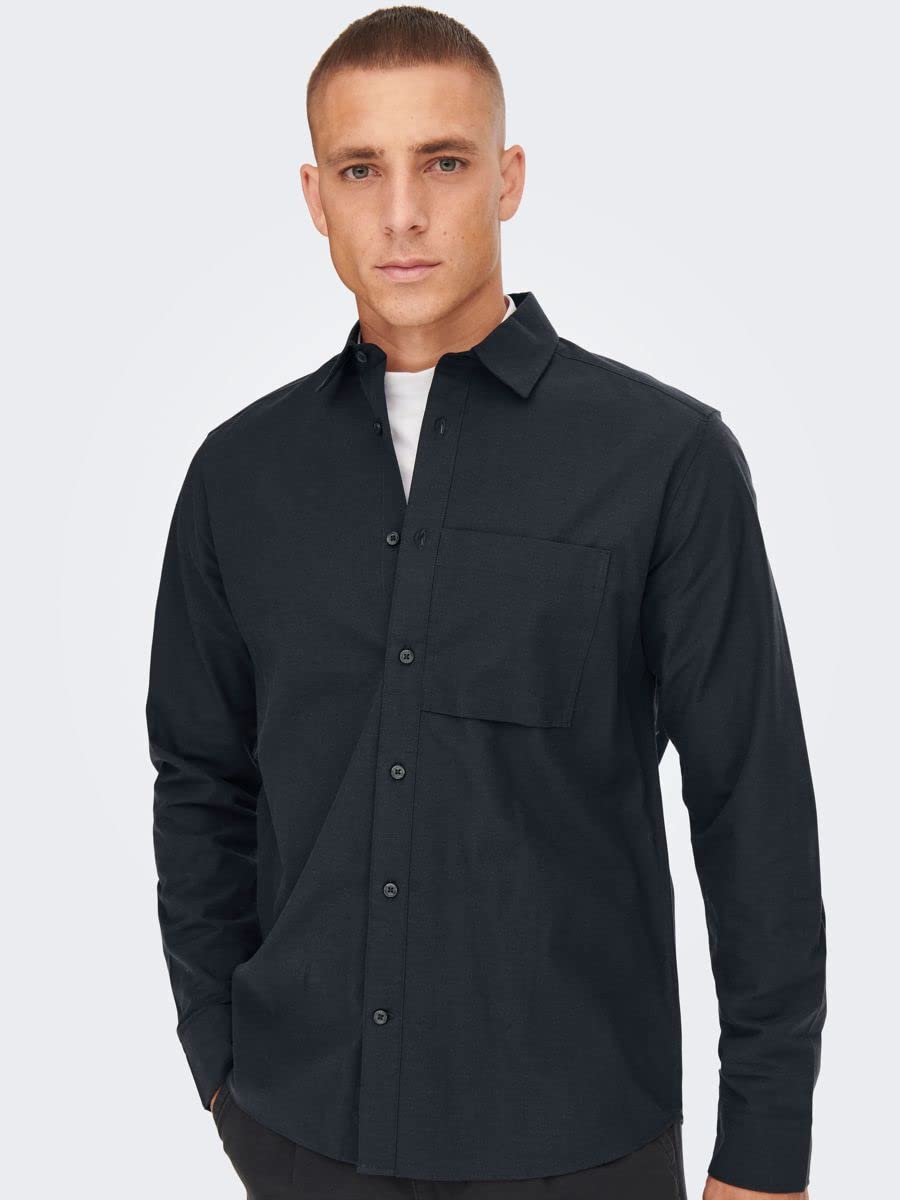 ONLY & SONS Camicia Tinta Unita Uomo Manica Lunga M