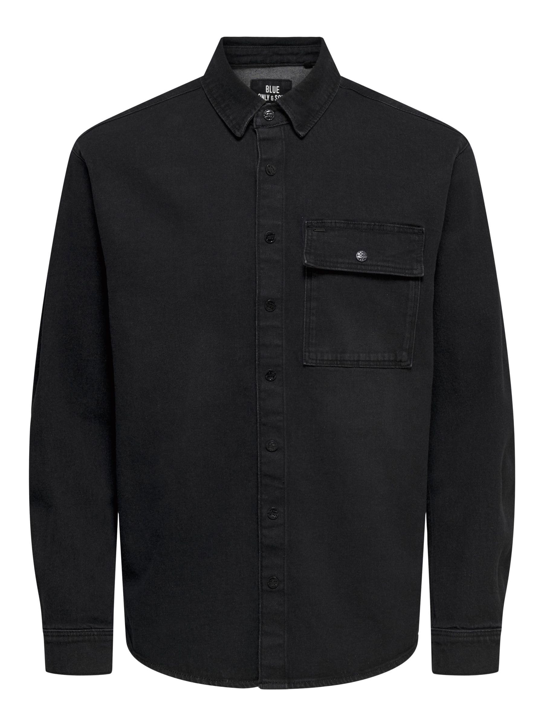 ONLY & SONS Denim Overshirt Camicia Jeans Uomo