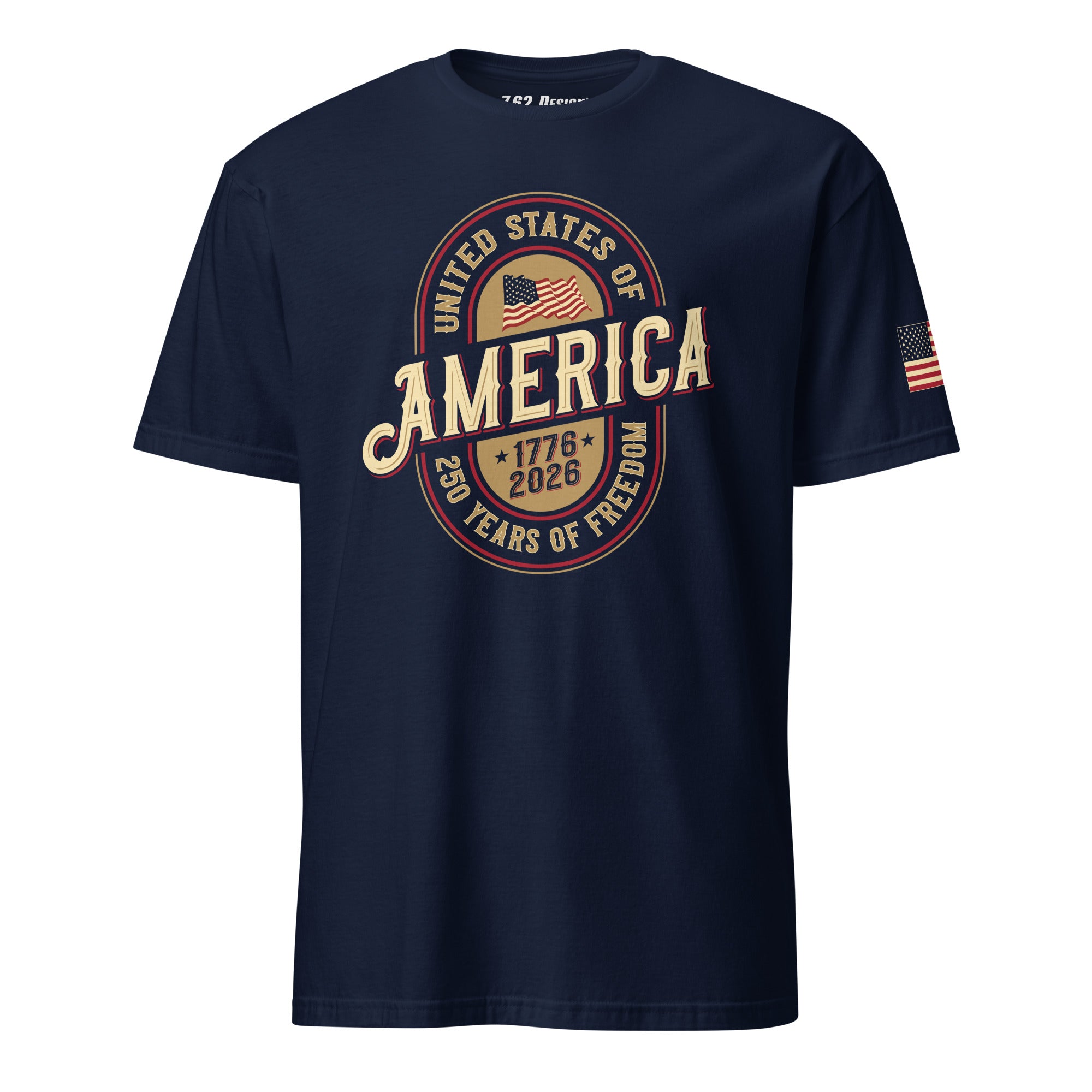 7.62 Design USA 250th t-shirt uomo cotone bandiera
