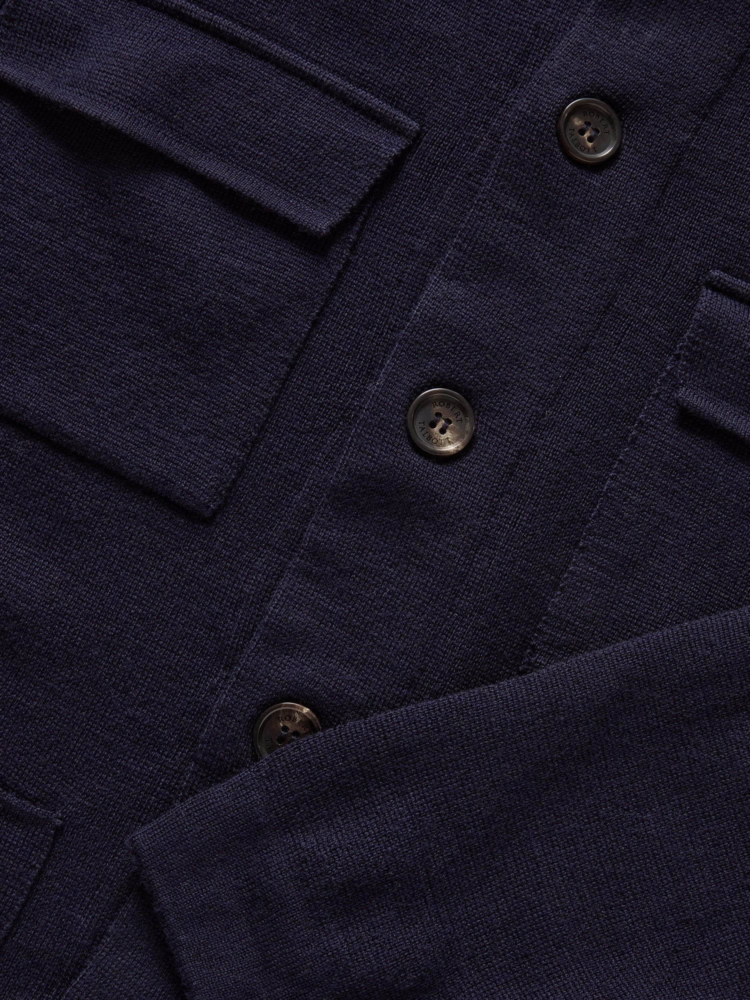 Robert Talbott Landon Giacca Uomo Navy Merino