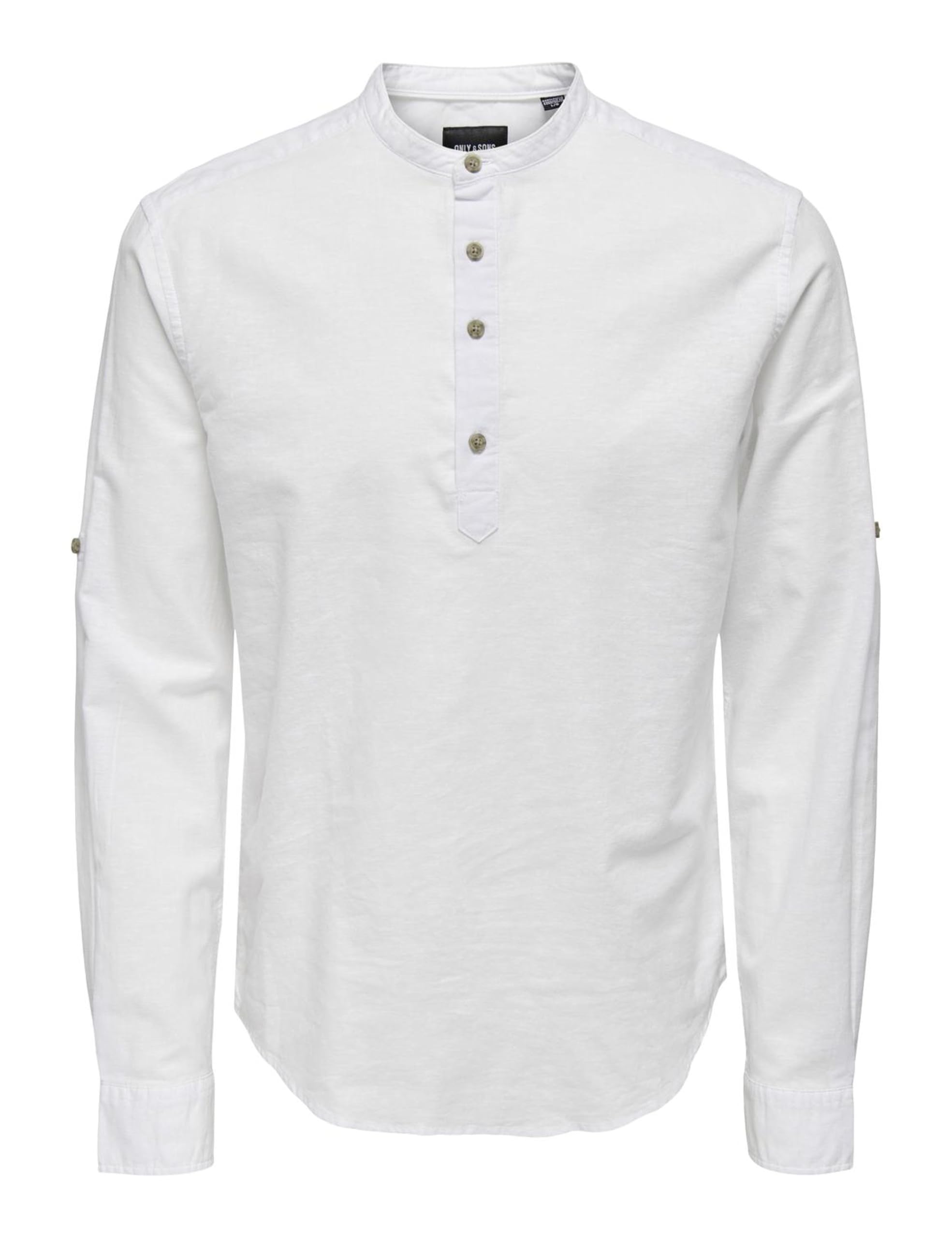 Only & Sons Onscaiden Camicia uomo bianca XL lino
