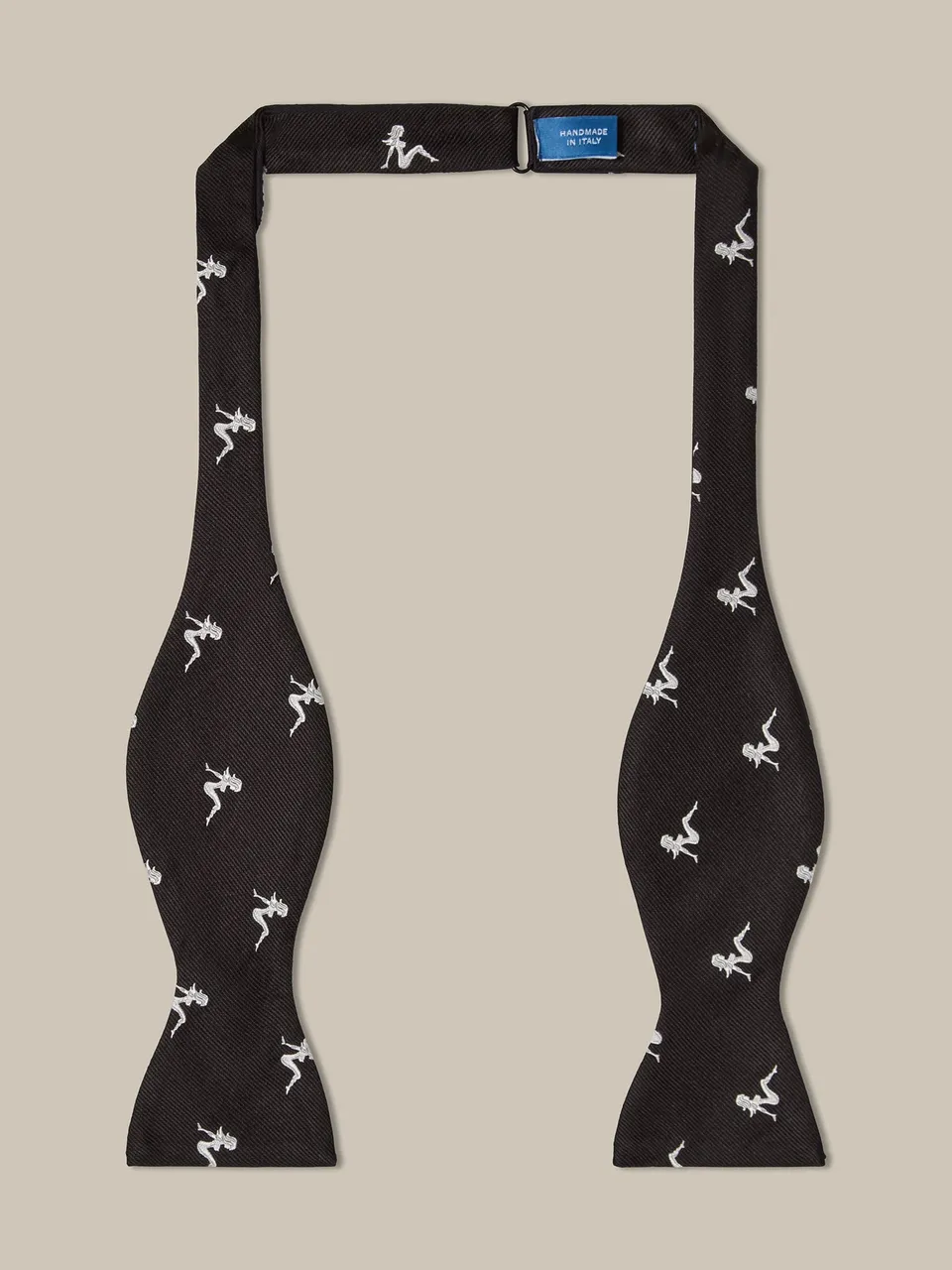 Robert Talbott Bond papillon seta nero pin-up
