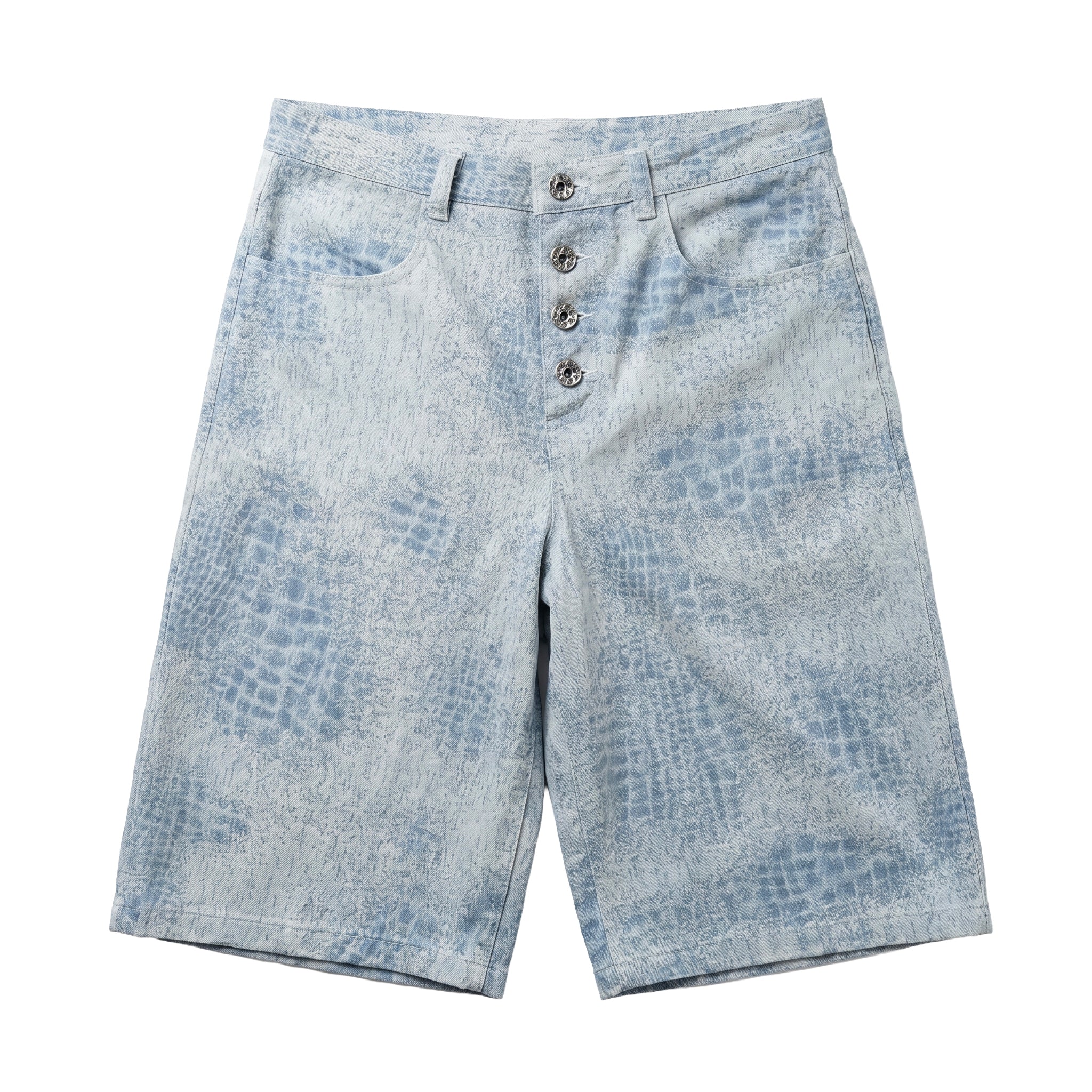Tiat blue de sang Laser denim jorts bermuda blu