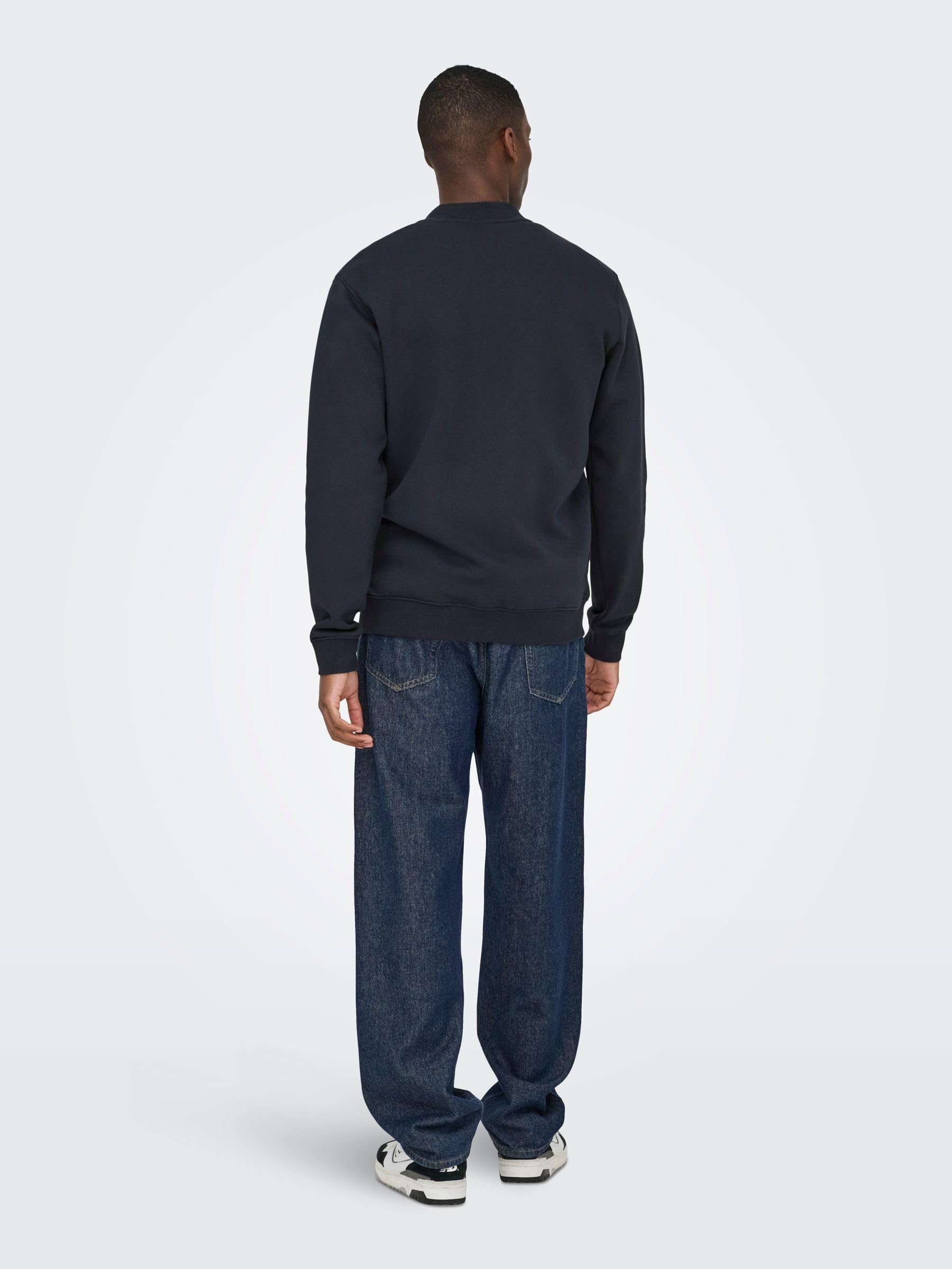 Only & Sons OnsCeres Felpa Uomo Nero Girocollo Cotone