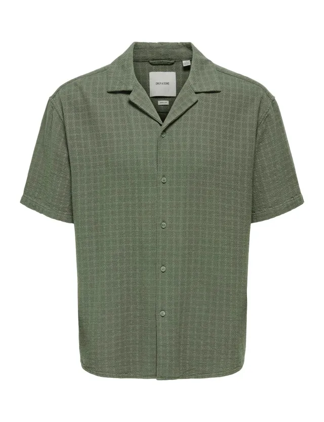 Only & Sons Onslatham Resort Camicia Lino L Navy Scuro