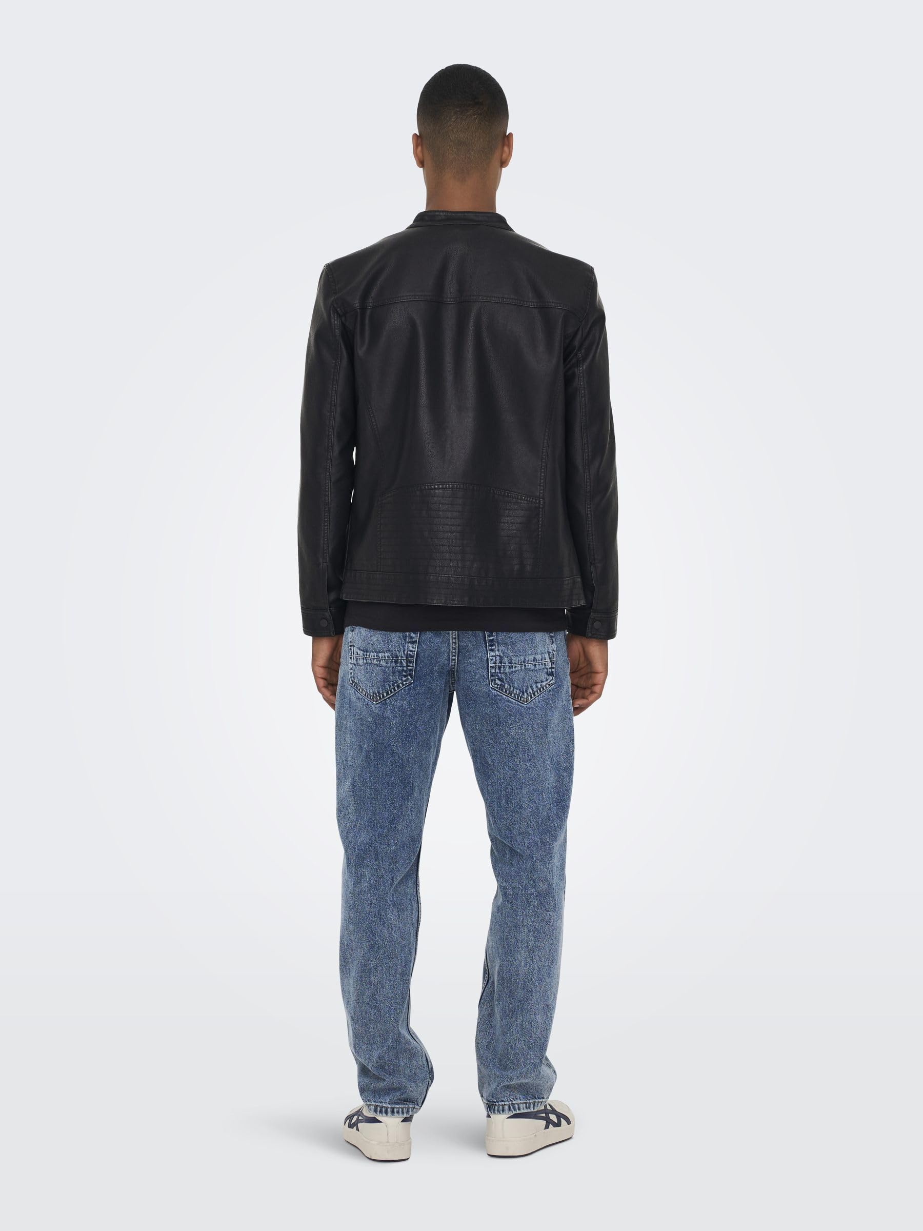 ONLY & SONS Onsal Pu Giacca Ecopelle Nero Trapuntata