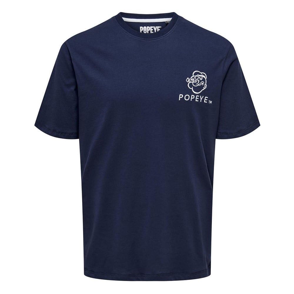 ONLY & SONS Popeye Life T-Shirt Uomo Cotone Bio XL