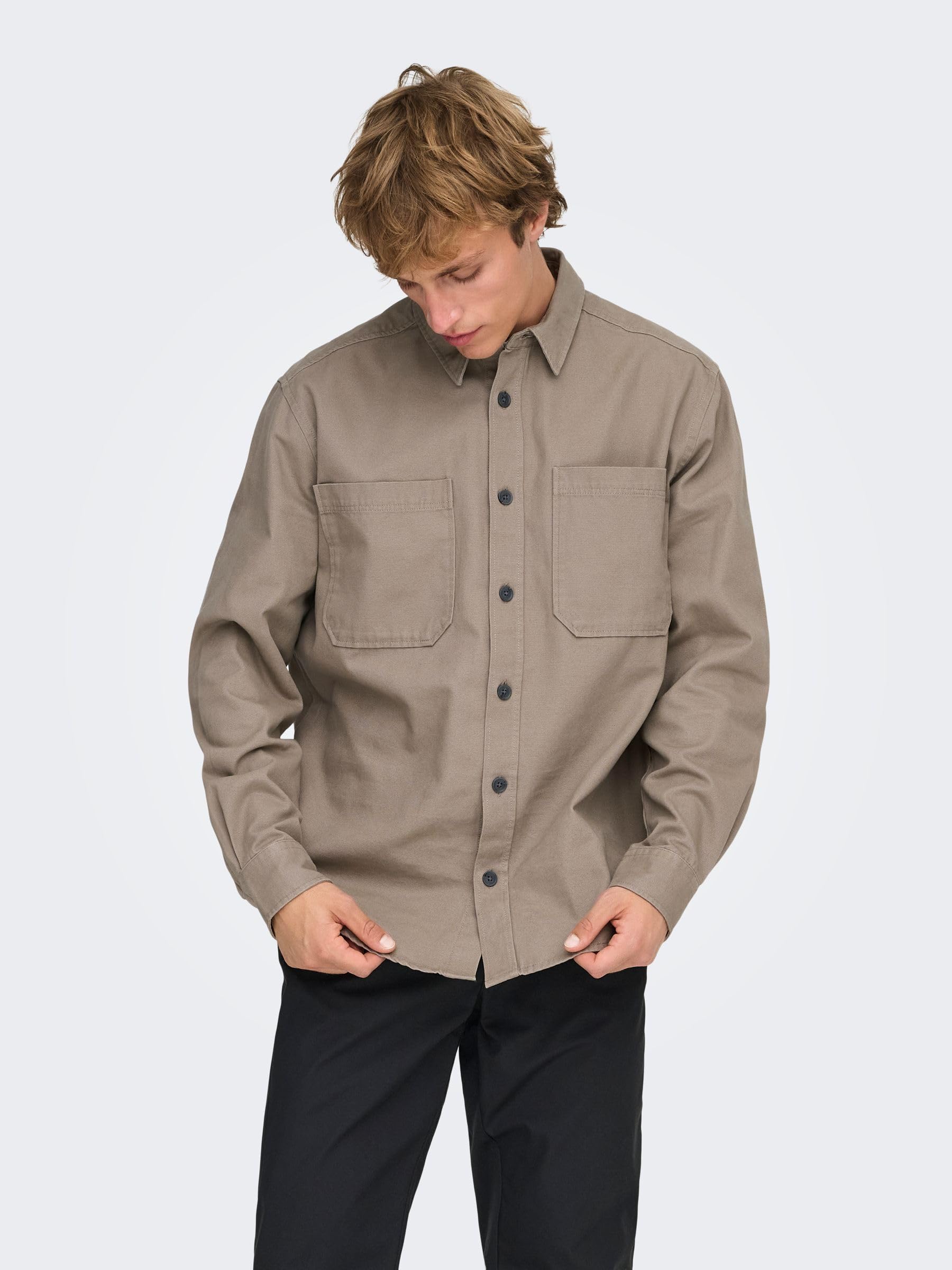 ONLY & SONS Onsalp Camicia Uomo Blue Nights M