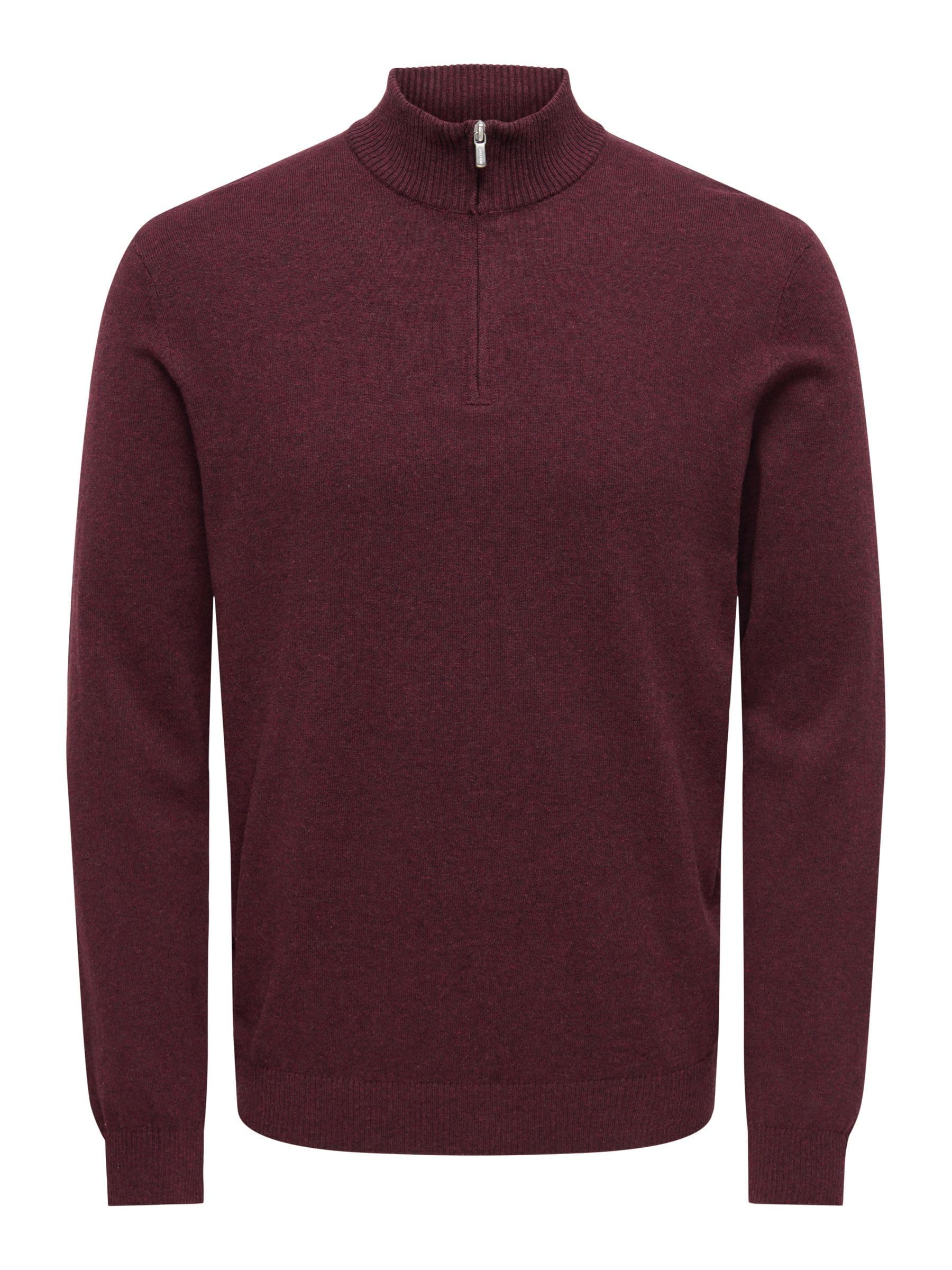 Only & Sons Onsloui Maglia Uomo Mezza Zip Azzurra L