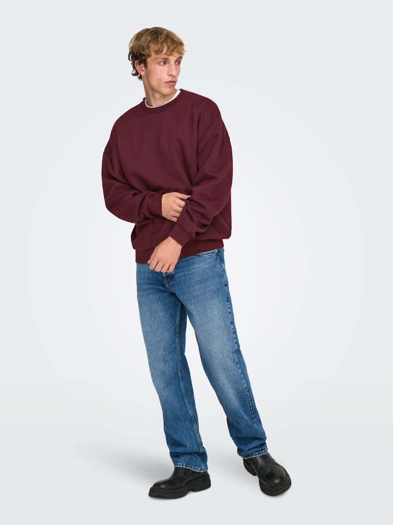 Only & Sons Onsceres Felpa Uomo Rossa Port Royale L