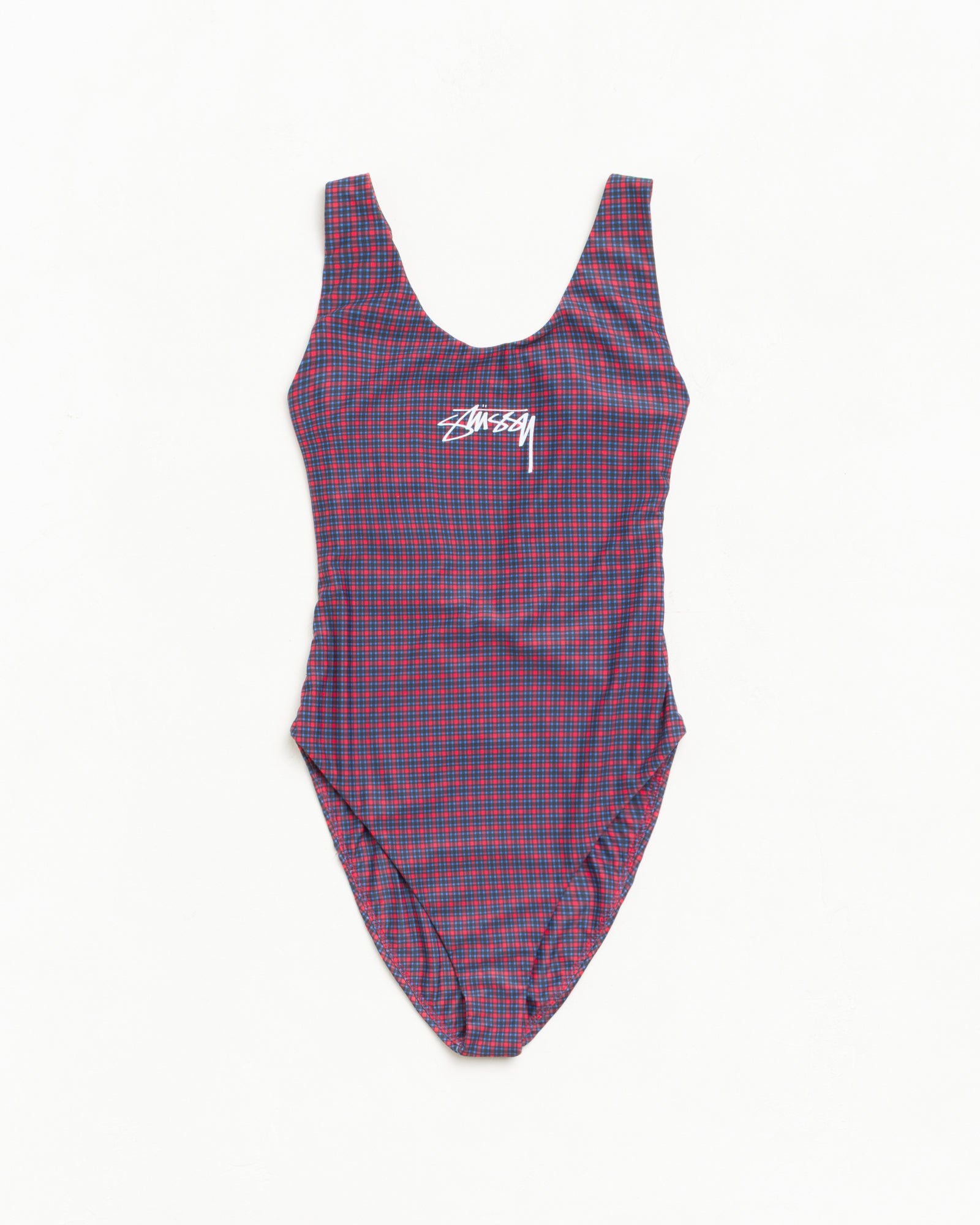 Stussy Surf Stock One Piece Costume Intero Plaid scollo tondo