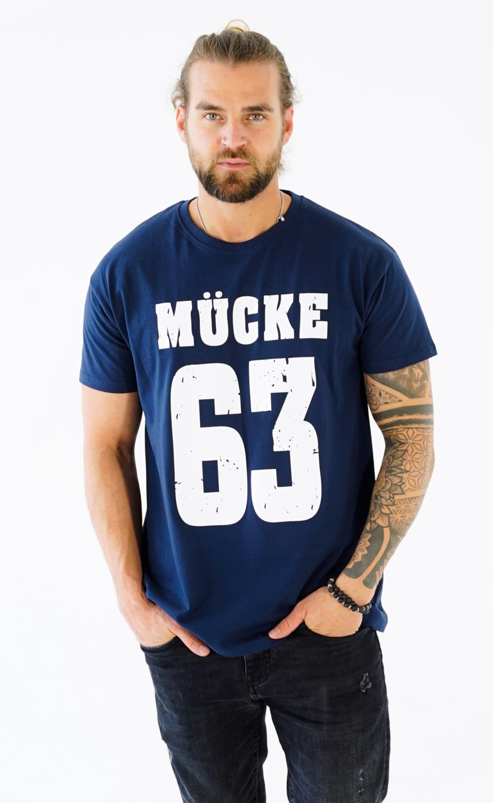 Makaya Mücke 63 Bulldozer T-Shirt Uomo Cotone Nera