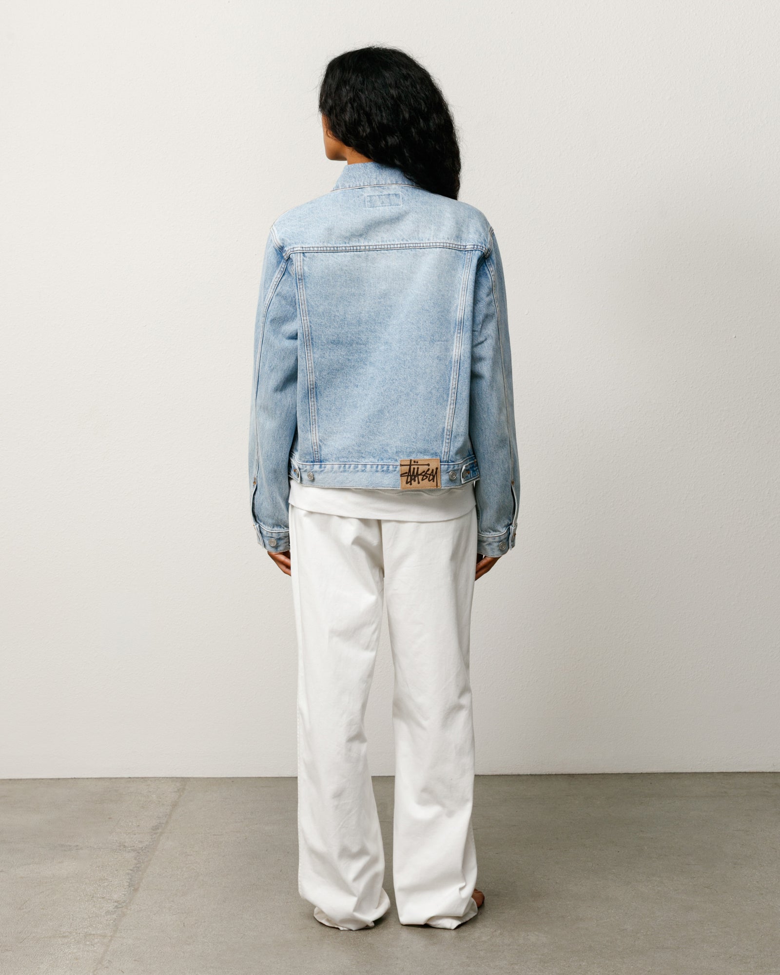Stussy Outerwear Denim Trucker Jacket giacca indigo cotone