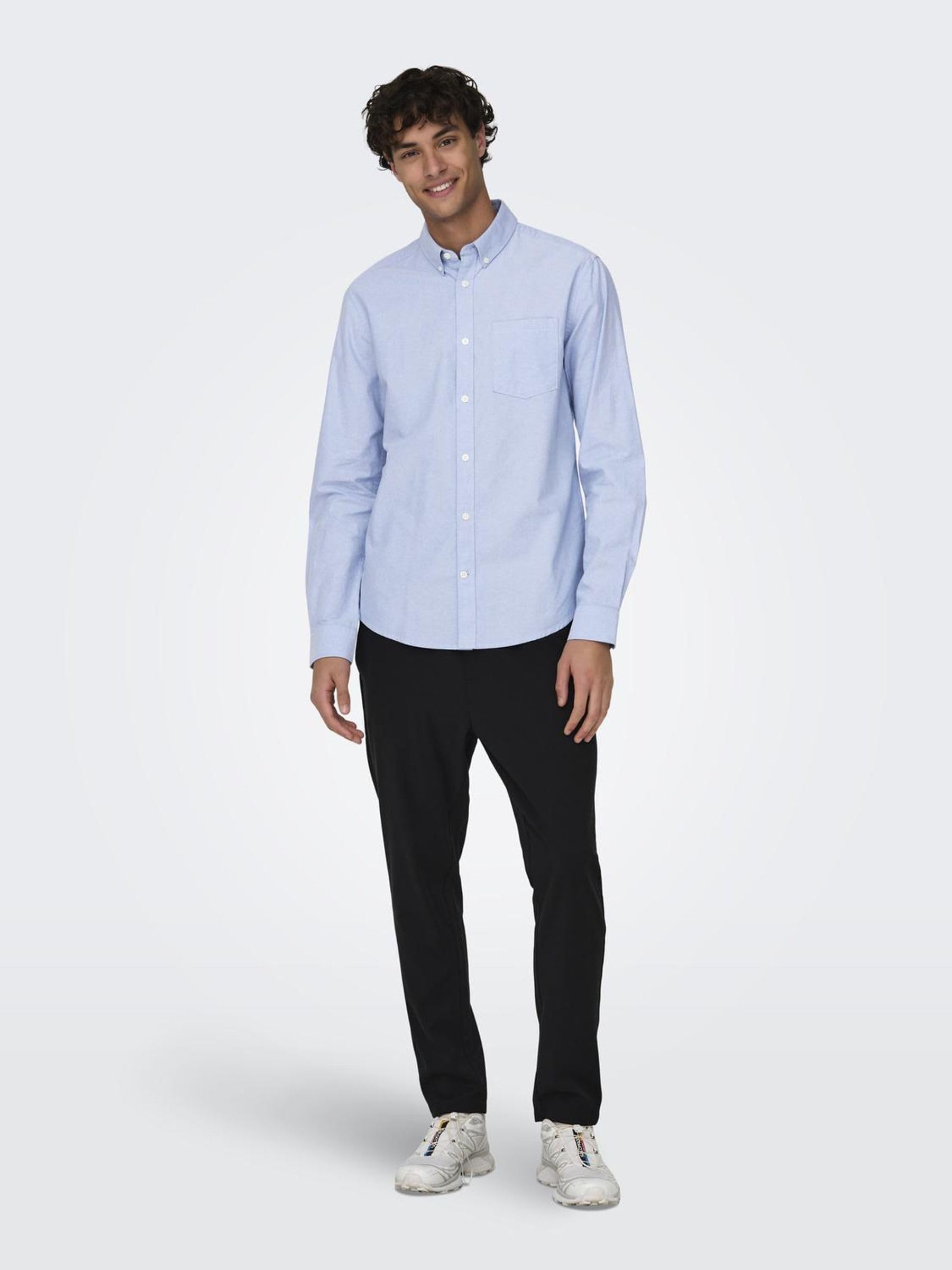 ONLY & SONS Onsneil Oxford Camicia Uomo Cotone