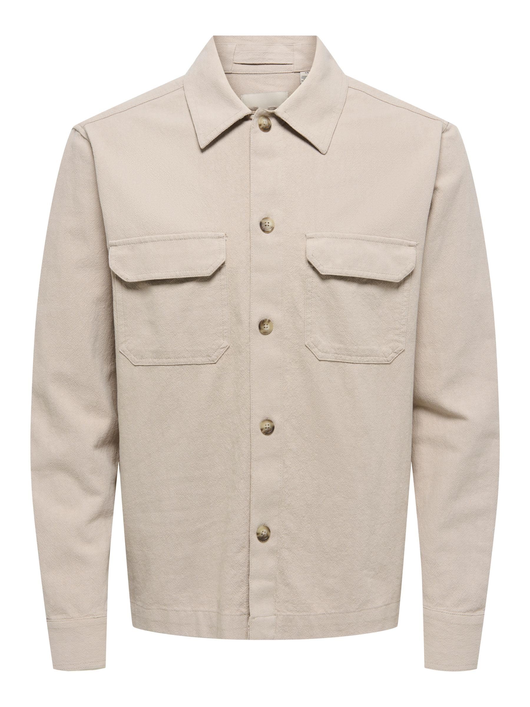 ONLY & SONS Onscolt 0570 Camicia Uomo Gardenia M Cotone