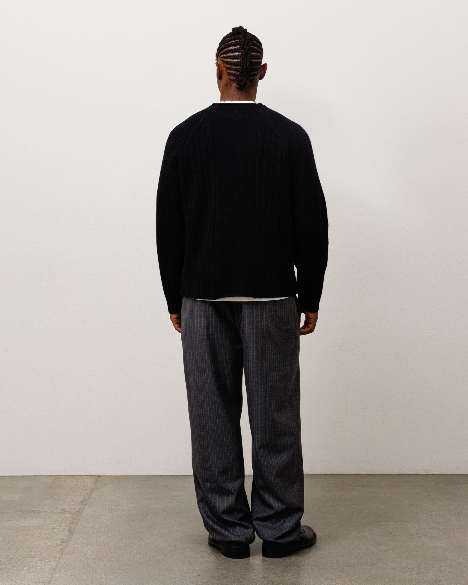 Stussy Merino Roll Neck maglione lana merino nero