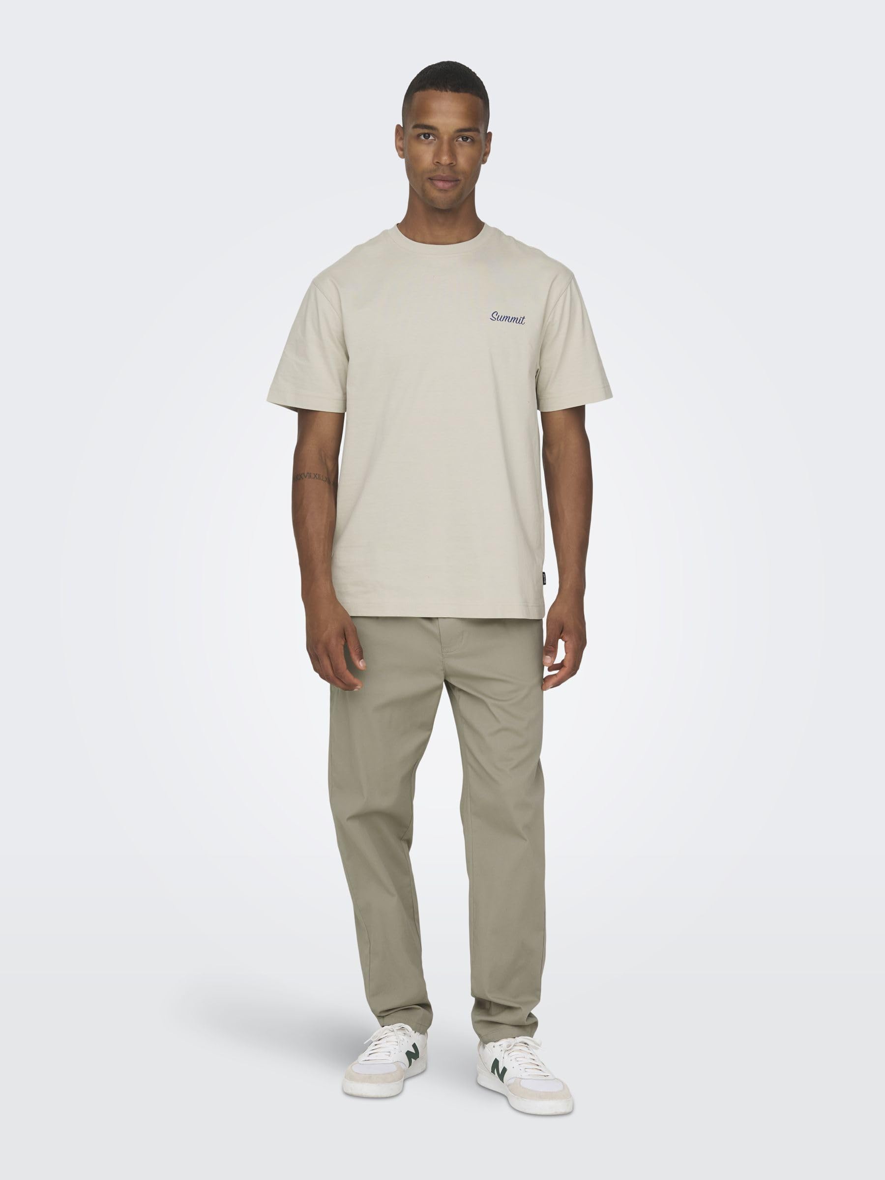 ONLY & SONS OnsLou Tap 0032 Pantaloni Chino Uomo Cotone Tapered