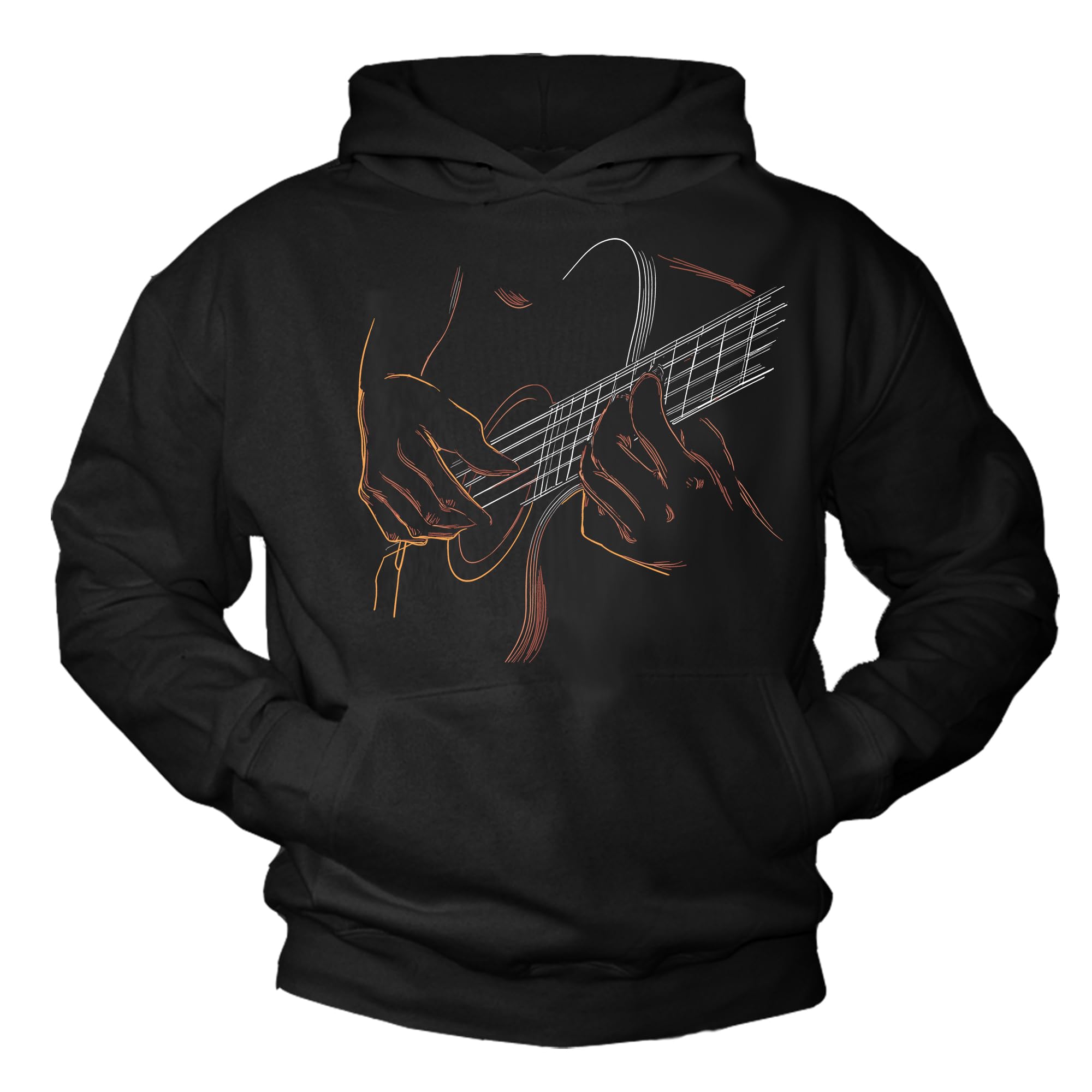 MAKAYA Chitarra Rock felpa con cappuccio uomo taglia M cotone