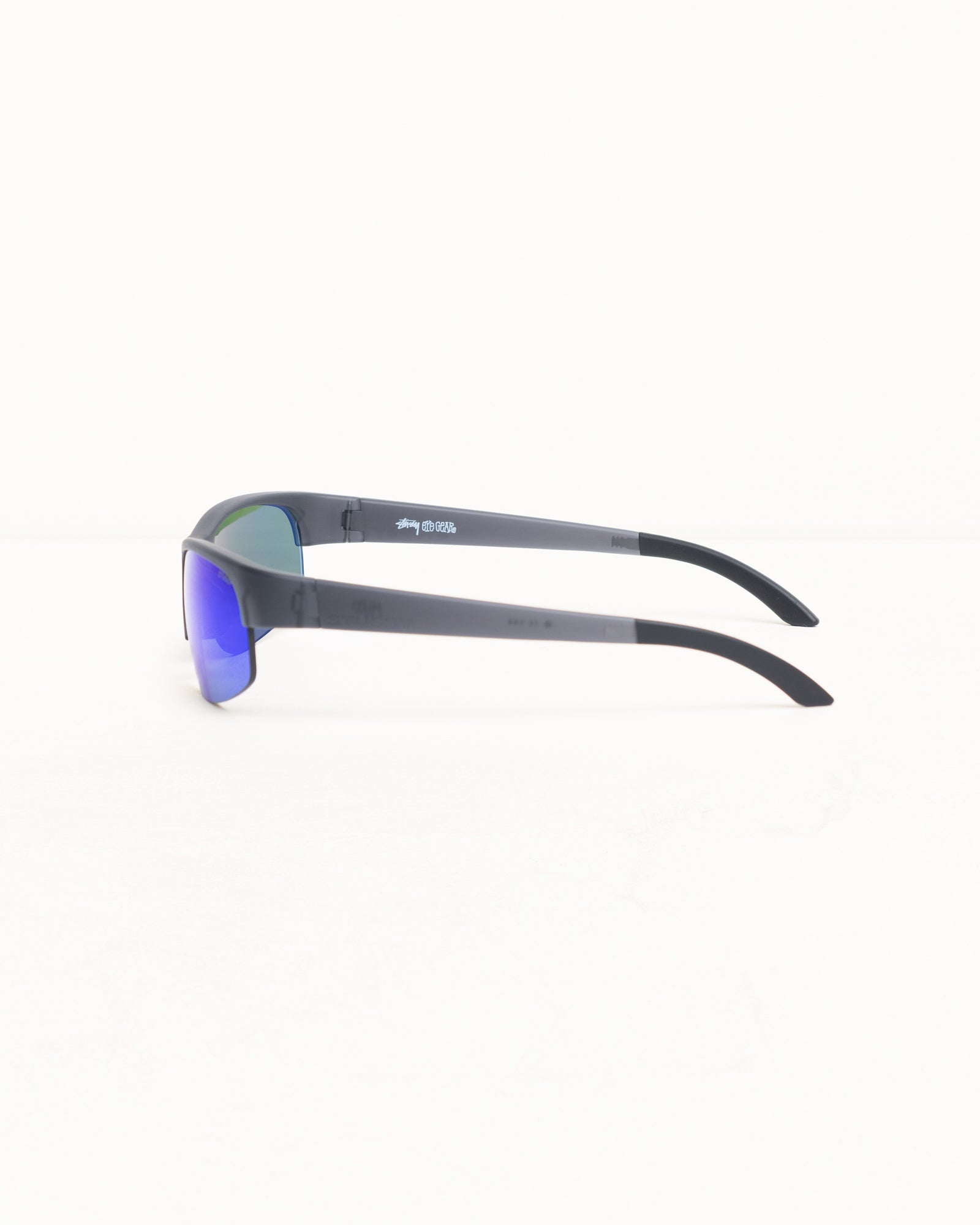 Stussy Hiro Sunglasses occhiali da sole frost black/lente blu polarizzati