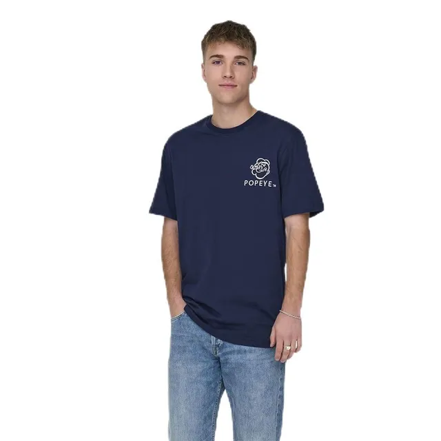 ONLY & SONS Popeye Life T-Shirt Uomo Cotone Bio S