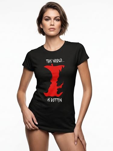 Makaya This World is Rotten T-Shirt Donna Ryuk Cotone