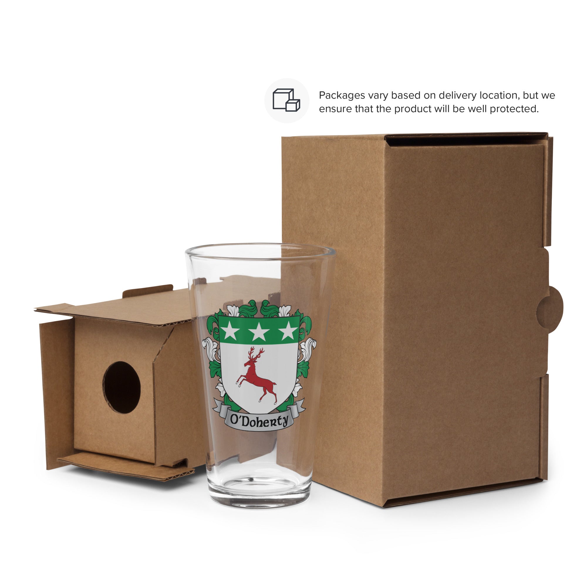 7.62 Design O'Doherty bicchiere birra vetro 473 ml stemma