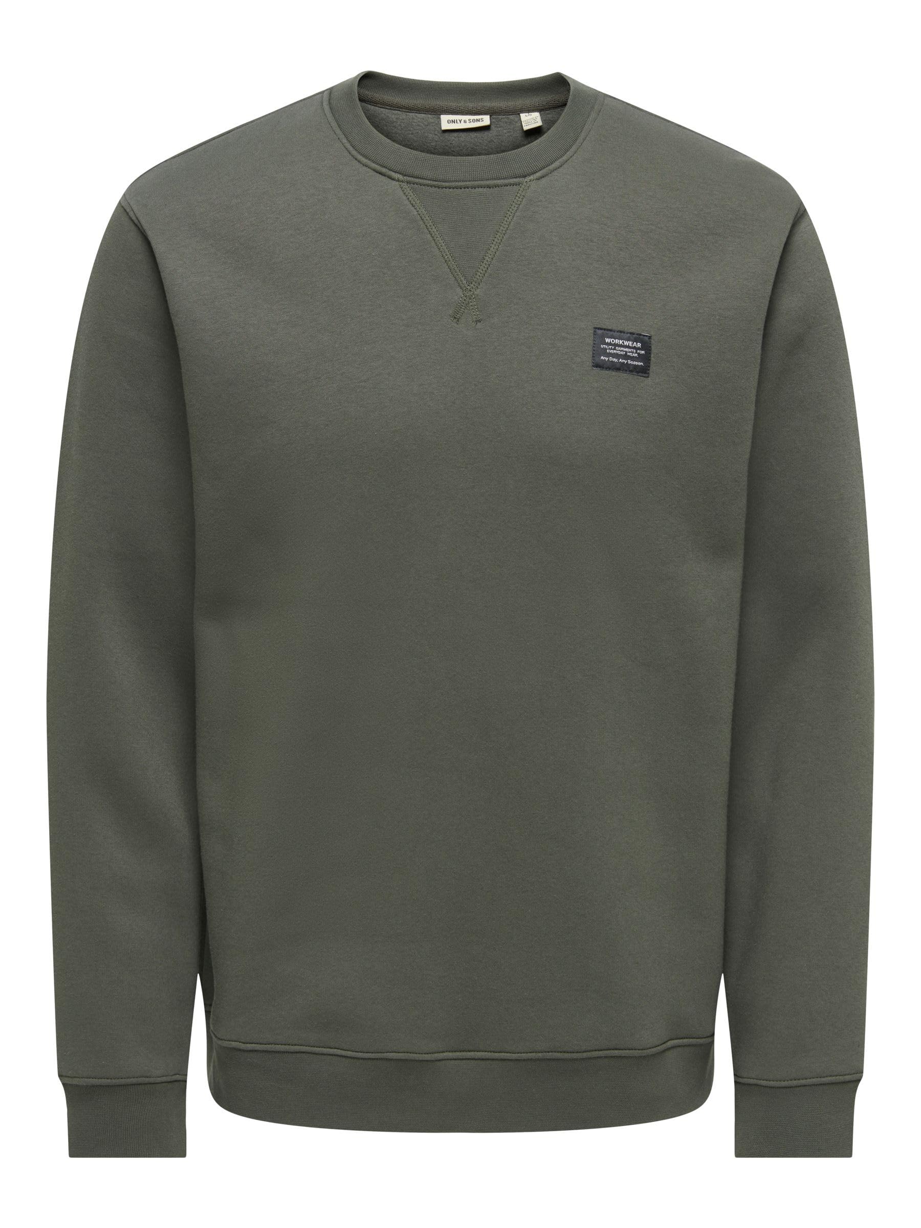 Only & Sons ONSDAWSON Felpa Uomo Nero Girocollo