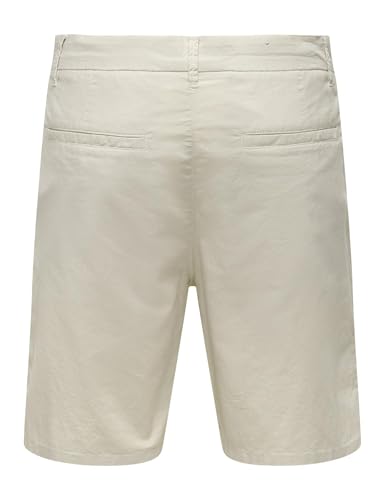 ONLY & SONS Onsnick Straight 0580 Pantaloncini Uomo S Argento