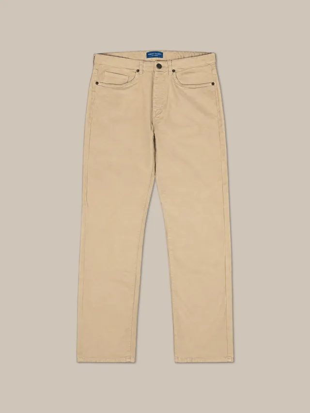 Robert Talbott Pablo Comfort Pantaloni Khaki cotone stretch