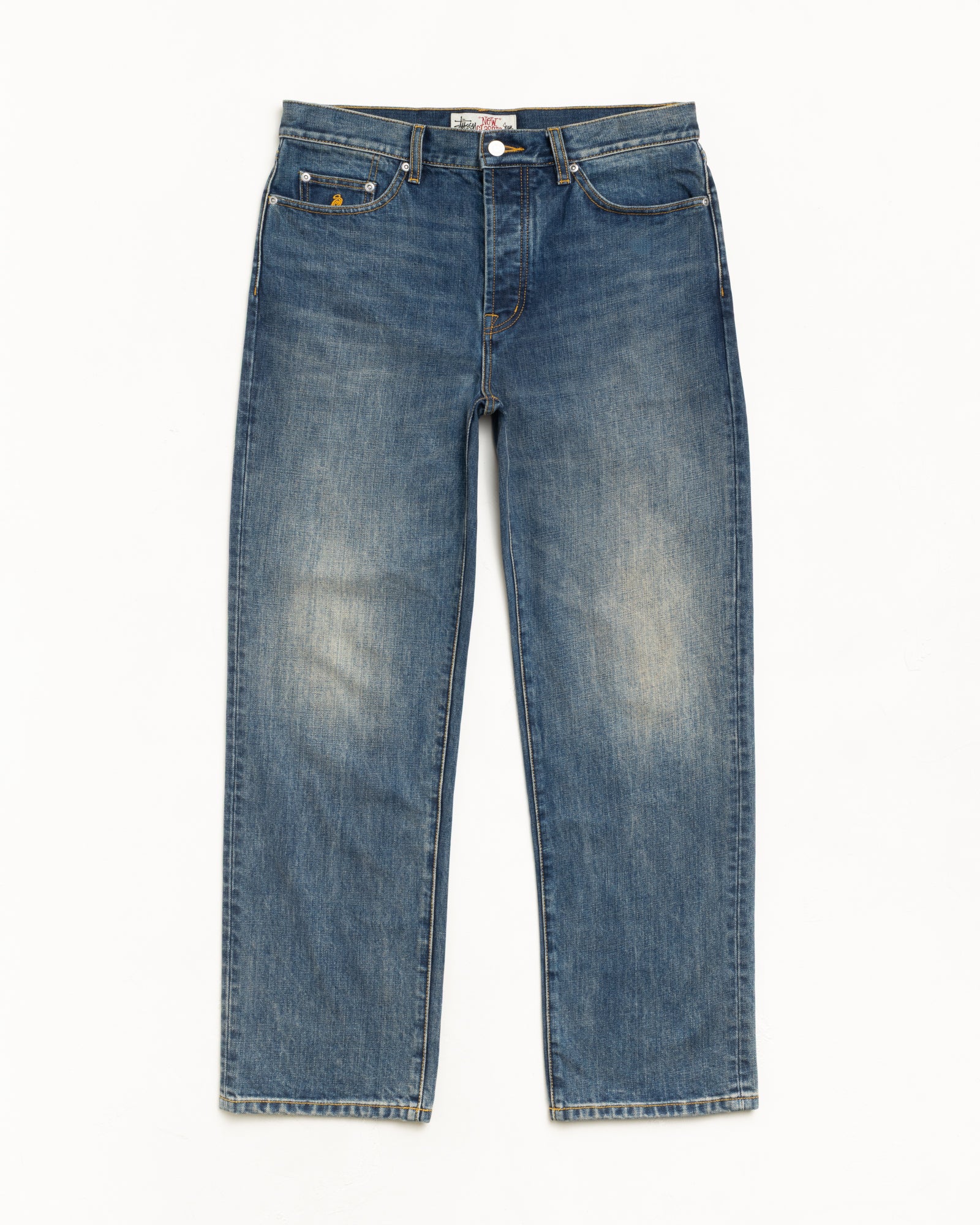 Stussy Pants New Classic Jean Slub Denim jeans blue cotone