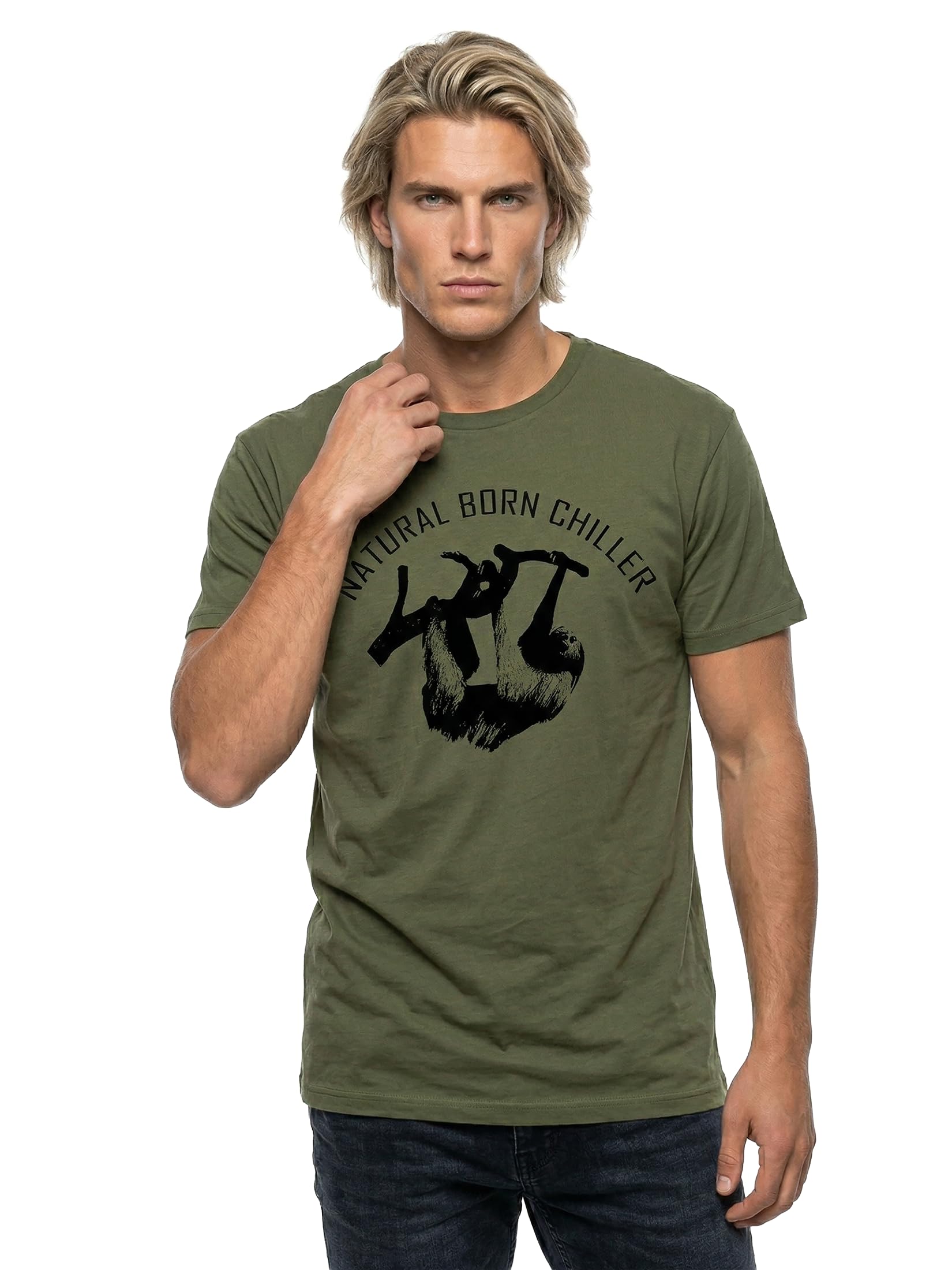 MAKAYA Natural Born Chiller T-Shirt Uomo Cotone