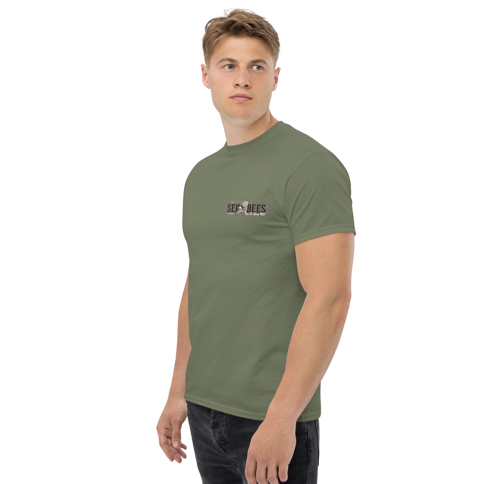 7.62 Design Navy Seabees Vintage maglietta verde cotone