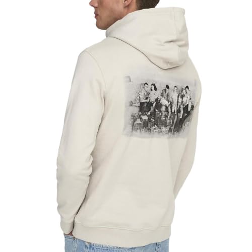 Only & Sons Friends felpa uomo XS beige cotone