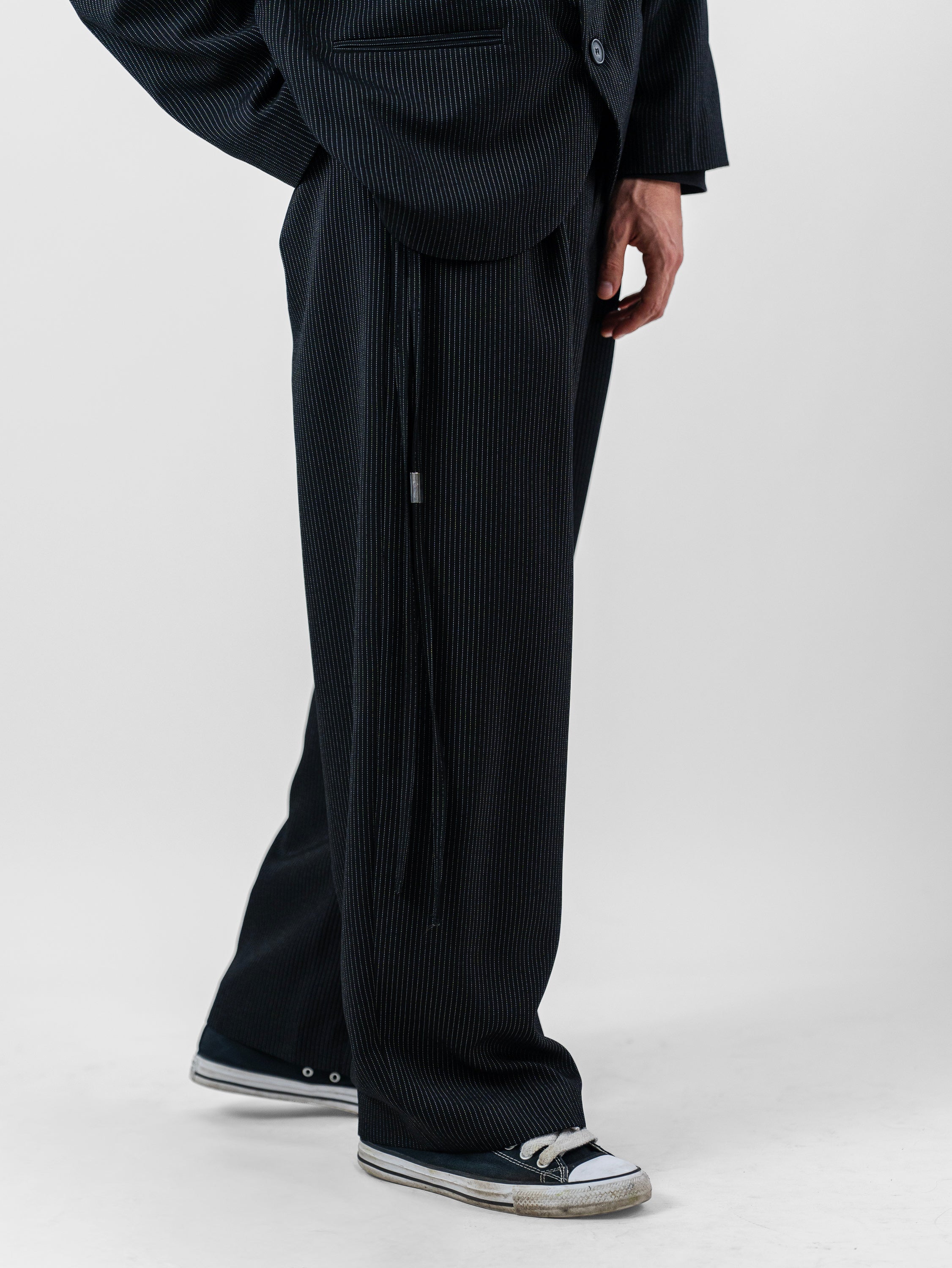 Tiat Fallen Angels Pinstripe metal pant pantaloni uomo gessato
