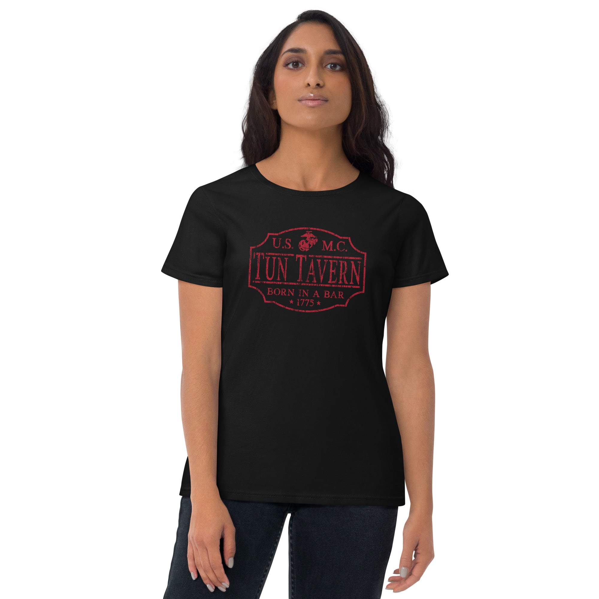 7.62 Design Tun Tavern t-shirt donna nera cotone manica corta