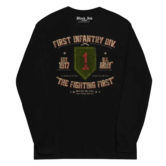 7.62 Design 1st Infantry maglia uomo manica lunga nera