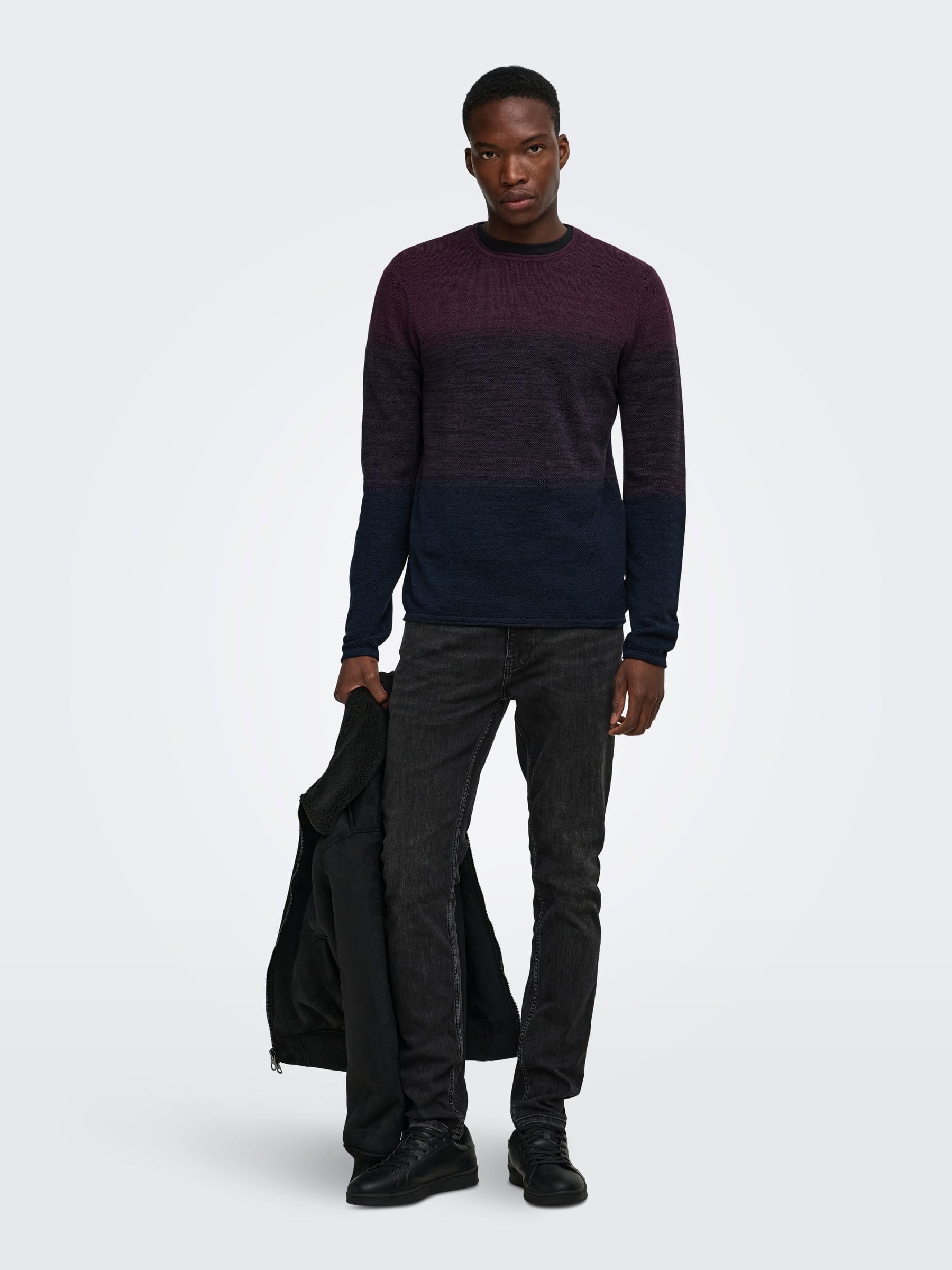 Only & Sons Onsfelix maglione uomo Port Royale girocollo