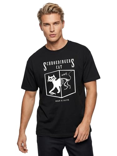 MAKAYA Gatto di Schrodinger T-Shirt Uomo XL 100% Cotone