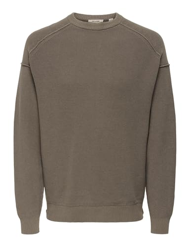 Only & Sons Onsjack RLX LS Half Cardigan Crew Knit maglione uomo nero L