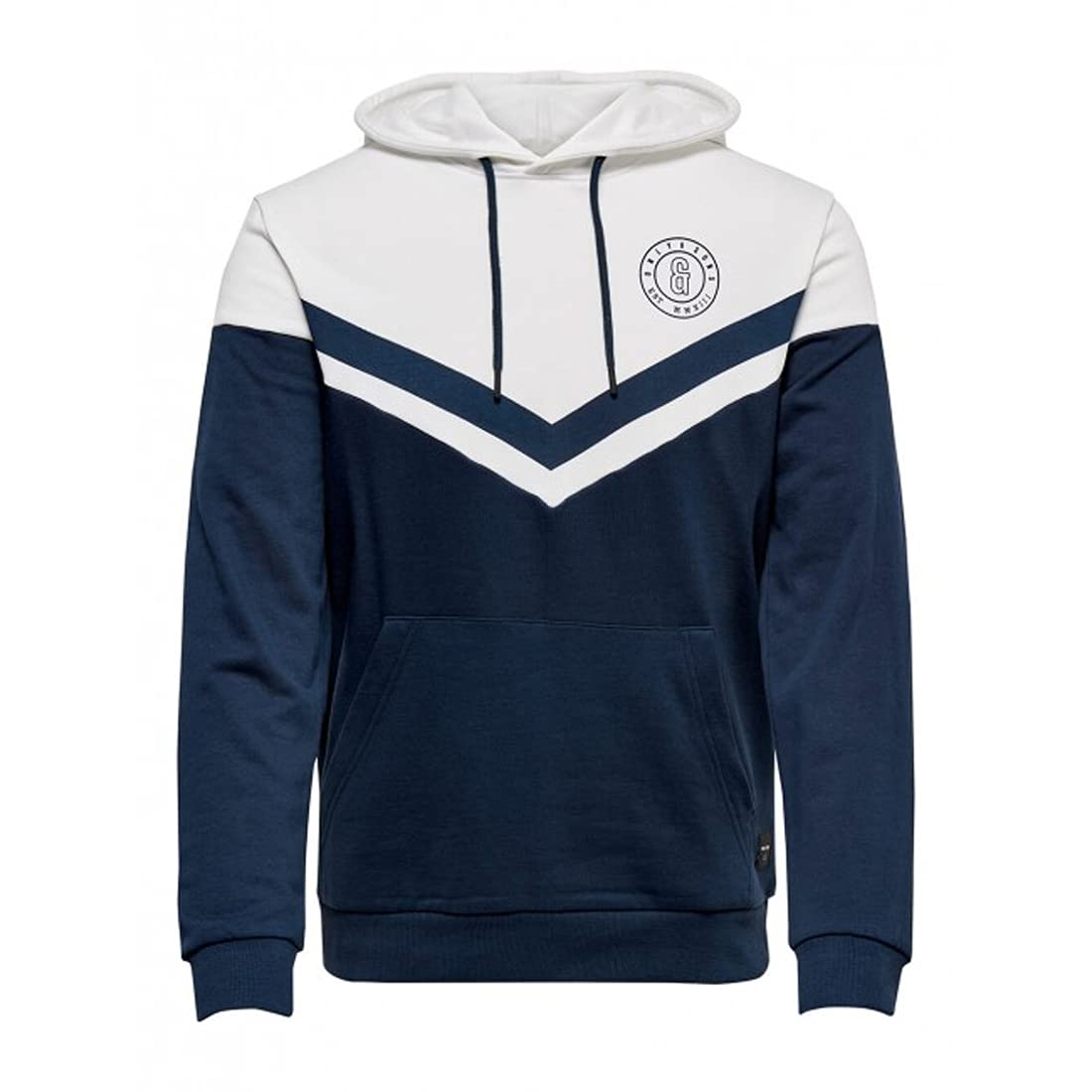 Only & Sons Onswagner Felpa Uomo Cappuccio Navy fantasia